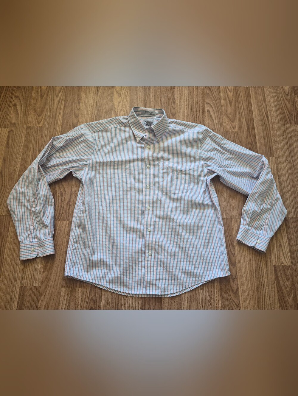 L.L. Bean Traditional Fit Men's Cotton Grid Pattern Long Sleeve Shirt
